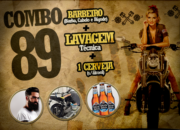 Combo 89 - Barbeiro + Lavagem técnica + 1 Cerveja sem álcool